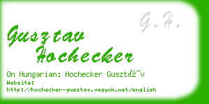 gusztav hochecker business card